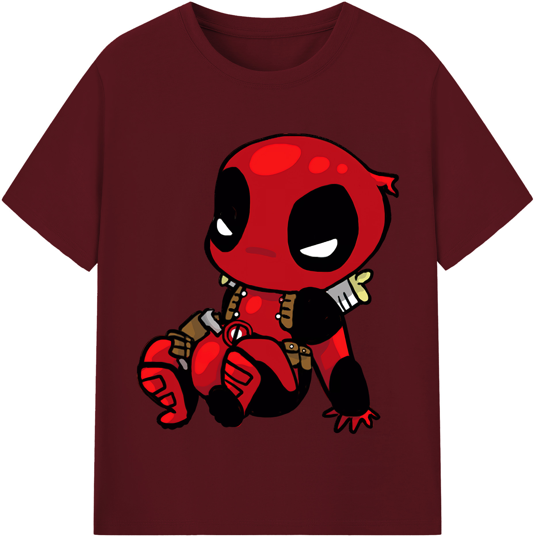 （画像用） Deadpool デッドプール 綿100％半袖Tシャツ（フロントプリント）